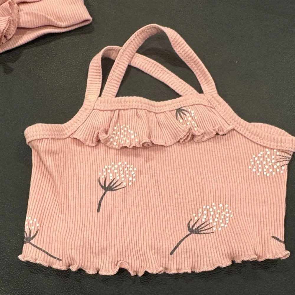 Rachel Zoe Pink Floral Diaper Cover Set